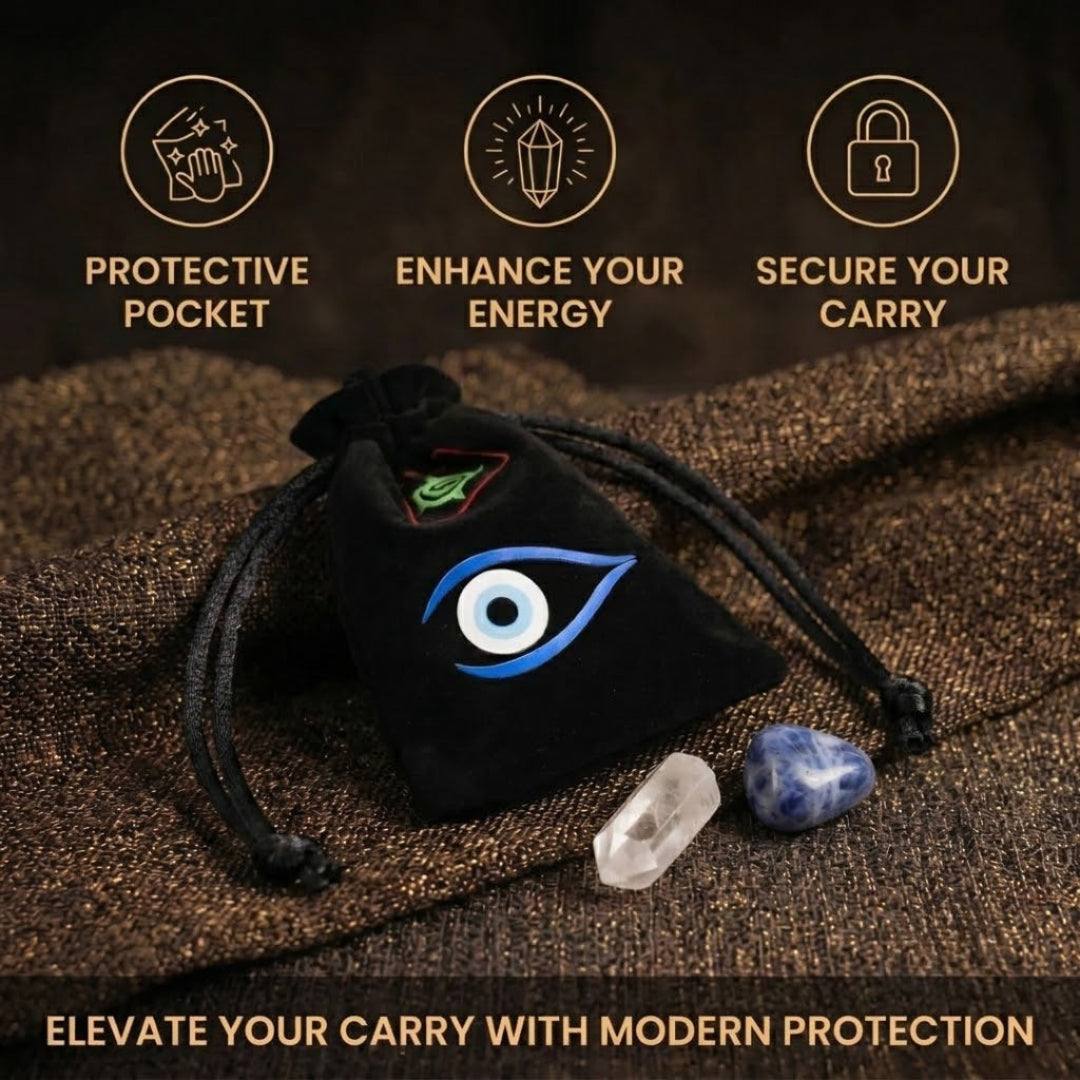 Short Detail of Protective Evil Eye Drawstring Pouch