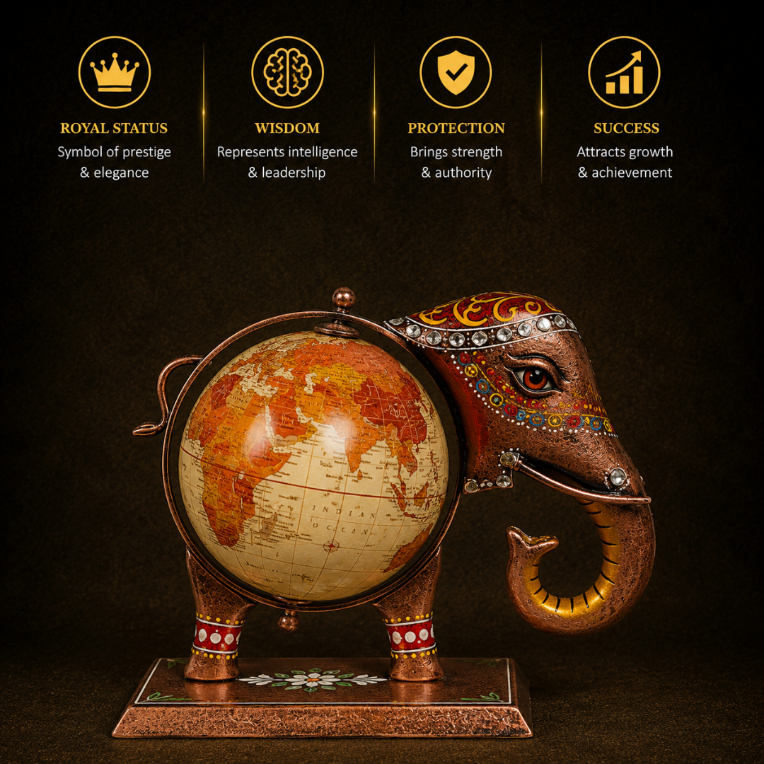 Short Details of Artistic Elephant World Globe