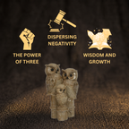 Short Details of Elegant Golden Three Owl Family Showpiece