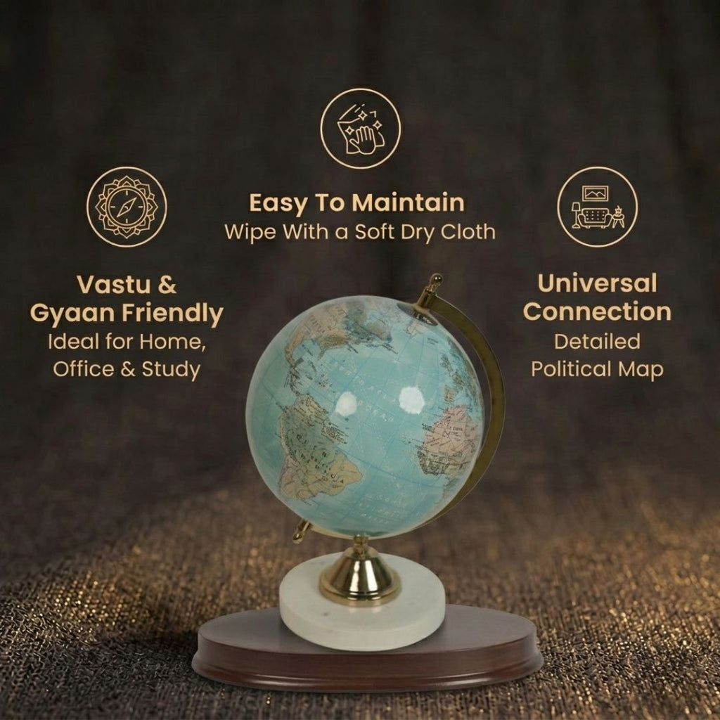 Short Details of Elegant Green-Tone Desktop Globe