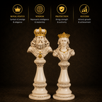 Short Details of Elegant King & Queen Bust Showpiece Set