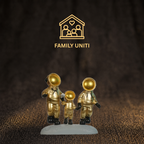 Short Details of Golden Astronaut Family Statue