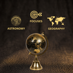 Short Details of Luxurious Black and Gold Decorative World Globe