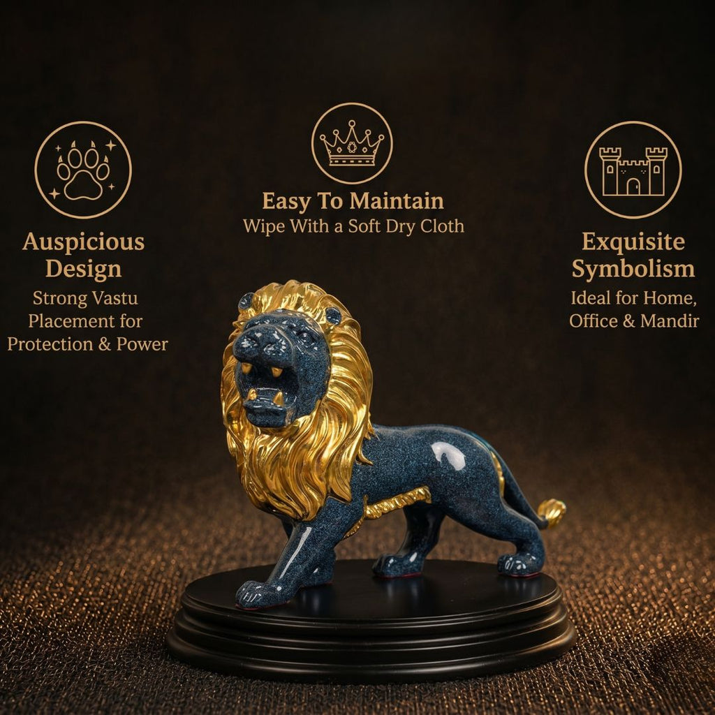 Short Details of Majestic Roaring Lion Showpiece