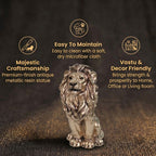 Short Details of Majestic Sitting Lion Figurine