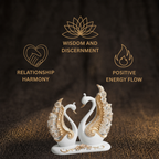 Short Details of Ornate Love Swans Figurine