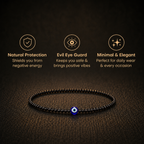 Short details of Black Spinel & Evil Eye Protection Anklet for Saturn (Shani) & Rahu Alignment