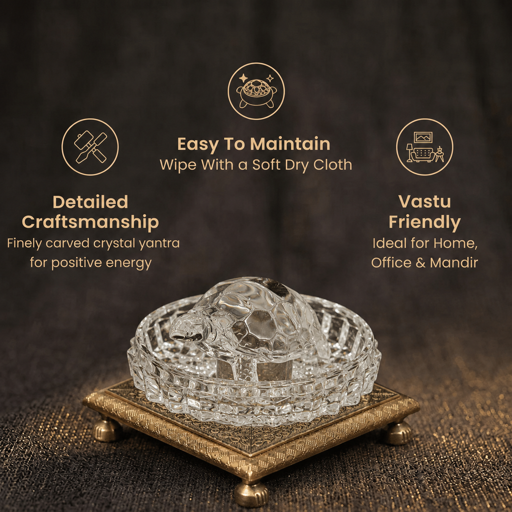 Short details of Crystal Tortoise with Glass Plate