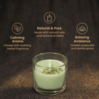 Short details of Green Herbal Prosperity & Mercury Energy Vastu Glass Candle