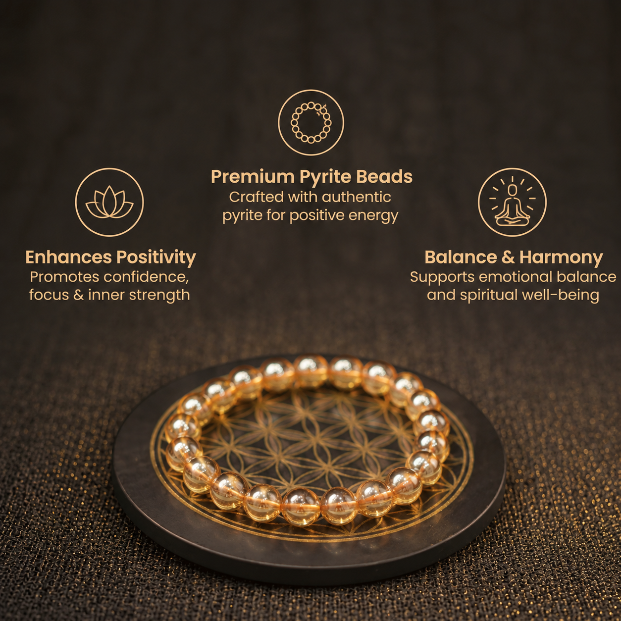 Short details of Natural Golden Citrine Energy Bracelet for Wealth, Prosperity & Jupiter (Guru) Alignment