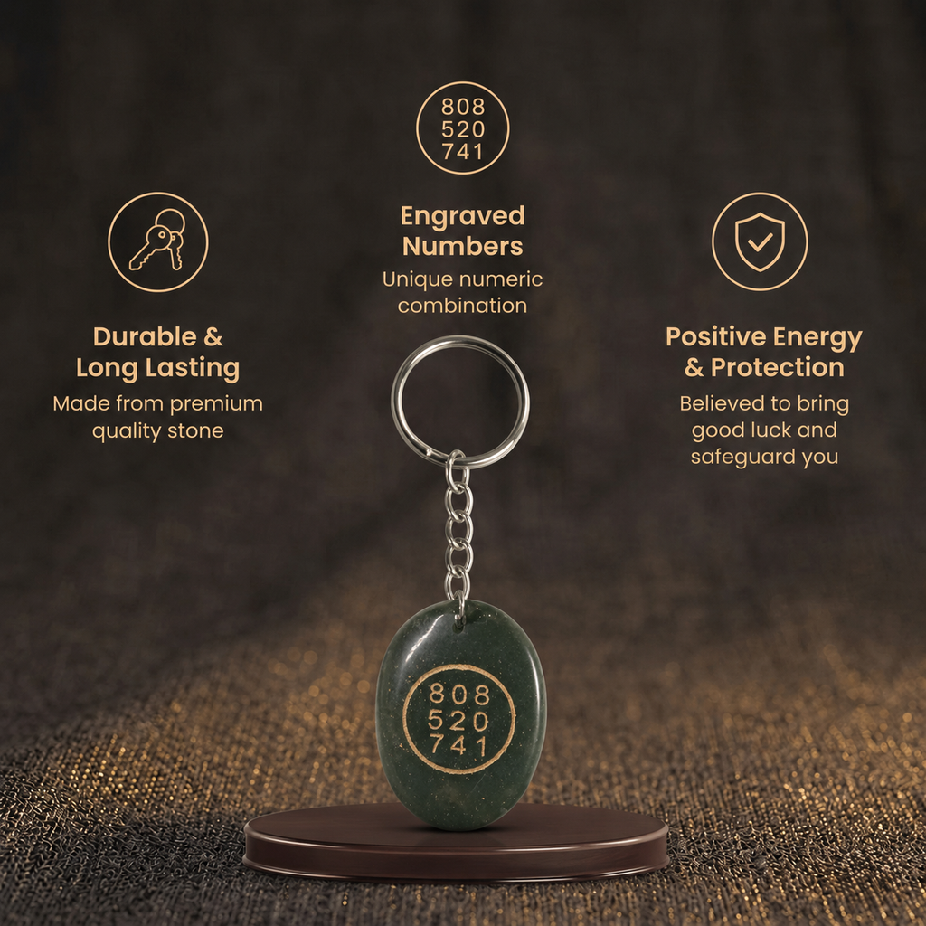 Short details of Natural Green Aventurine Angelic Switchcode Keychain
