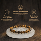 Short details of Natural Tiger Eye Gemstone Energy Bracelet for Courage