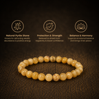 Short details of Natural Yellow Jade & Citrine Energy Bracelet for Wealth, Knowledge & Jupiter Alignment