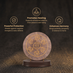 Short details of Rose Quartz Sacred Symbol & Angel Number Charging Plate