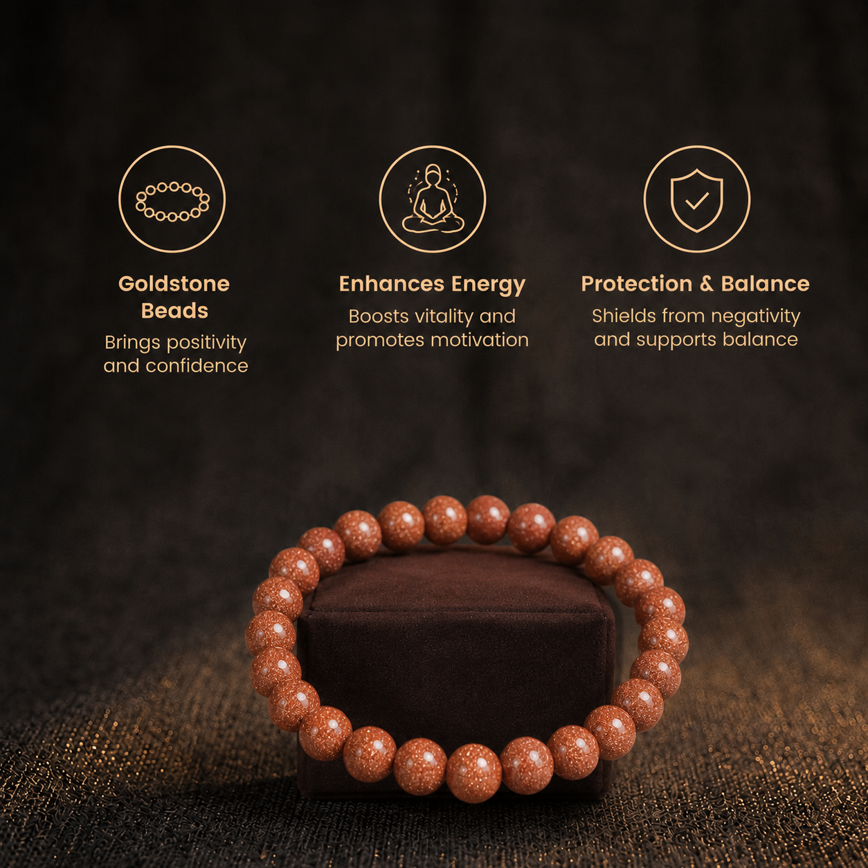 Short details of Shimmering Goldstone Bracelet