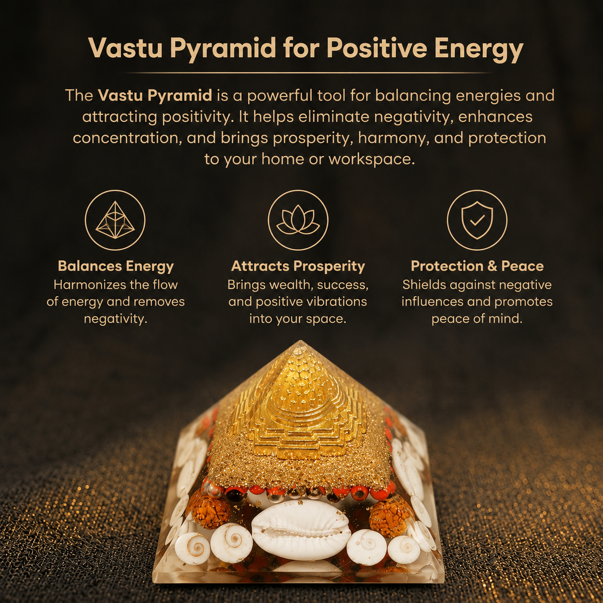 Short details of Shree Yantra Orgonite Pyramid