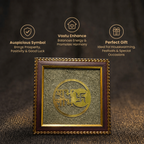 Short details of Shubh Labh & Swastik on Natural Pyrite Dust Frame