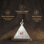 Short details of Silver Triangular Swastik Yantra Tavij