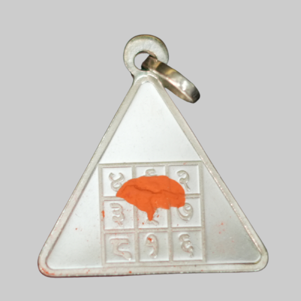 Silver Triangular Siddha Yantra Tavij