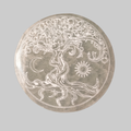 Tree of Life Engraved Natural Selenite Charging Plate