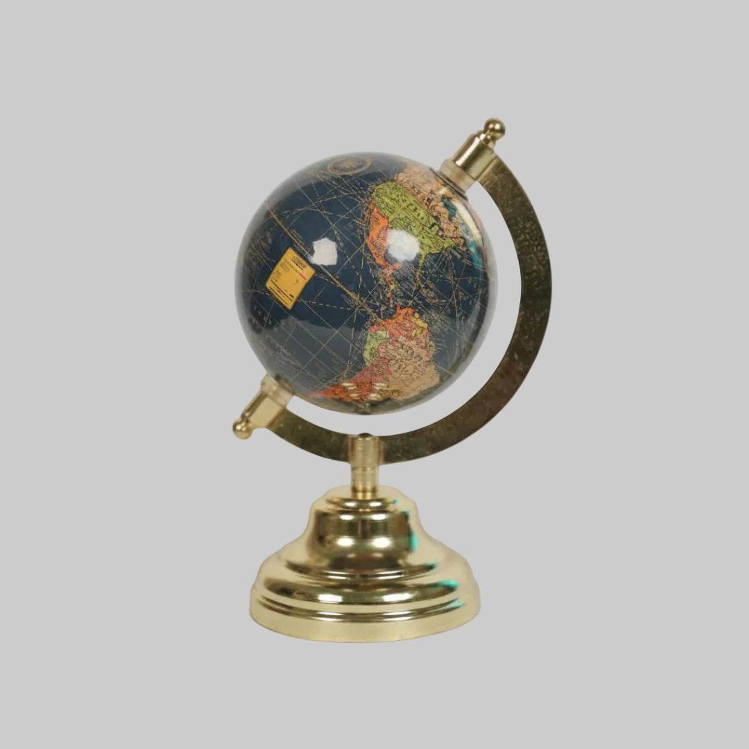 Vintage Tabletop World Globe – Elegant Office & Home Decor Showpiece