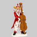 Whimsical Double Bass Player Clown Figurine – Charming Decorative Collectible