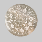 Zodiac Engraved Selenite Crystal Charging Plate